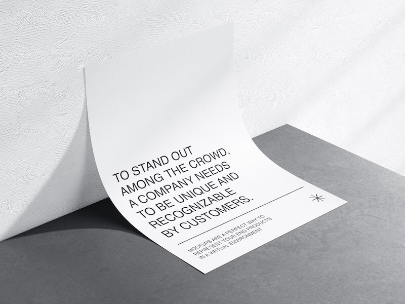 Qubus, A4 Paper Mockup, EU, 27