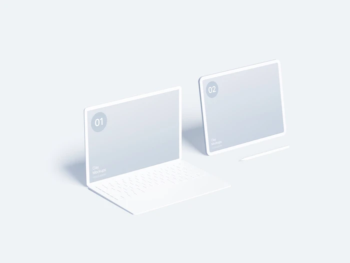iPad Clay Mockups, 03
