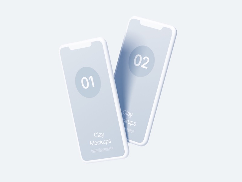 iPhone Clay Mockups, 04