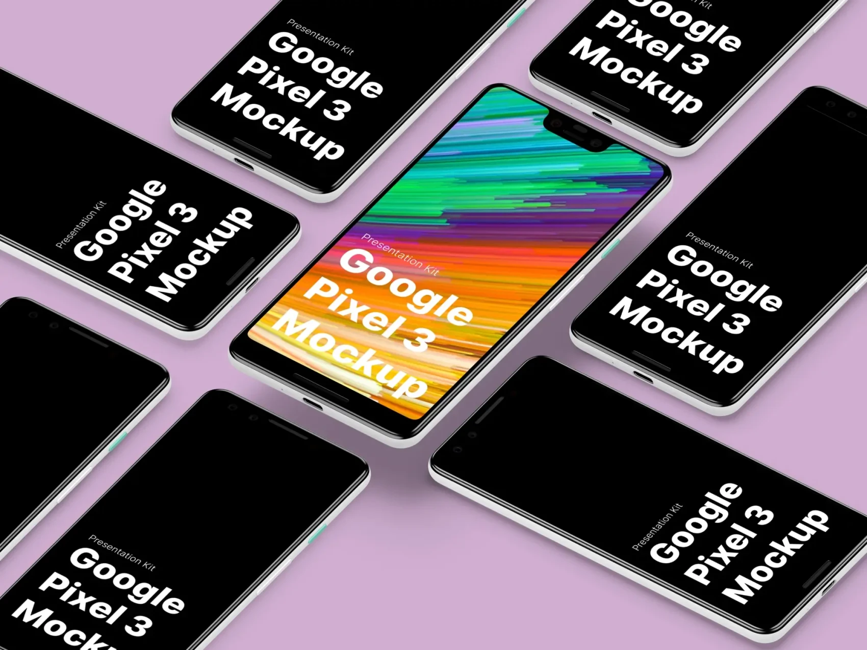 Google Pixel 3, Google Pixel 3 XL Mockups 33