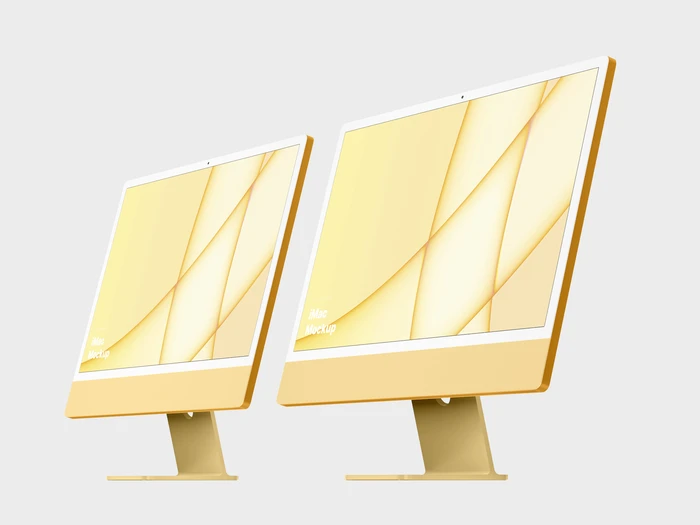 iMac 24-inch Mockups, 11