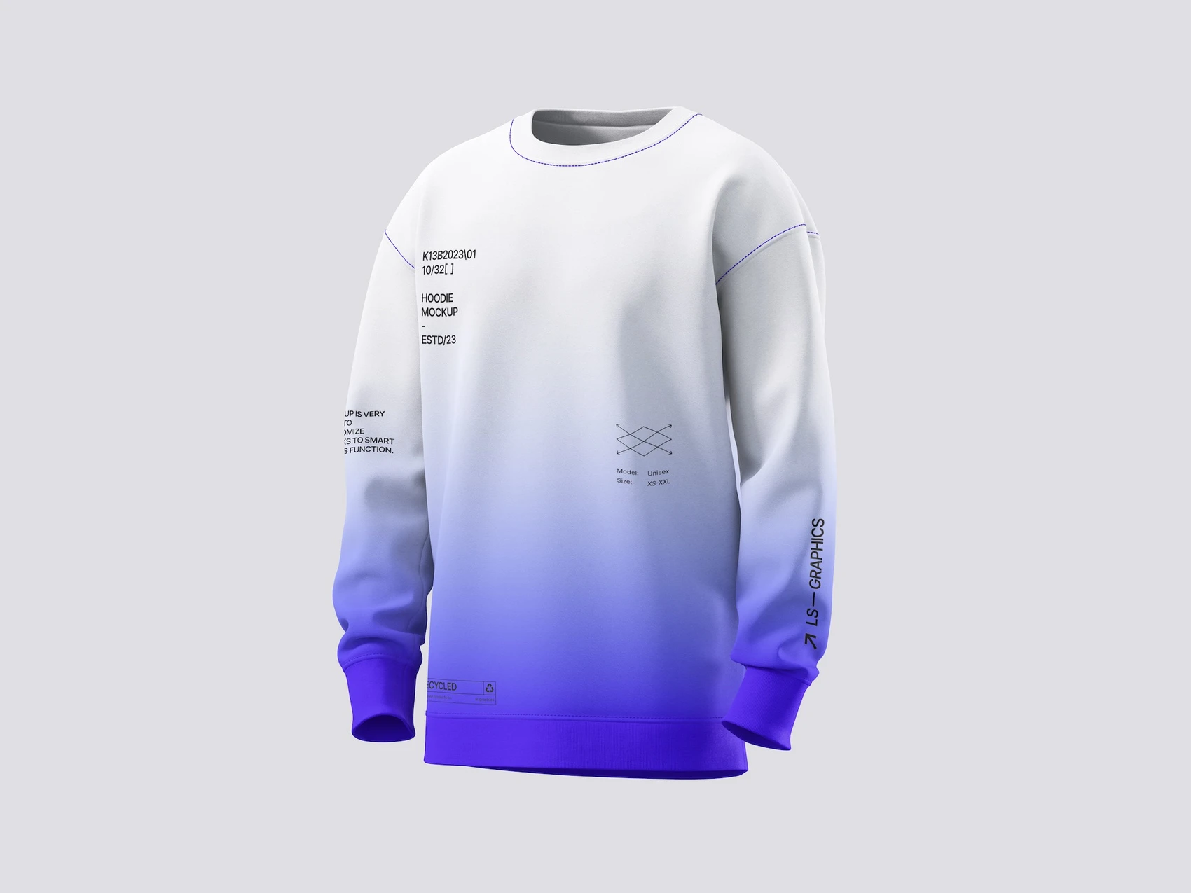 Sweatshirt front view mockup, 02 1