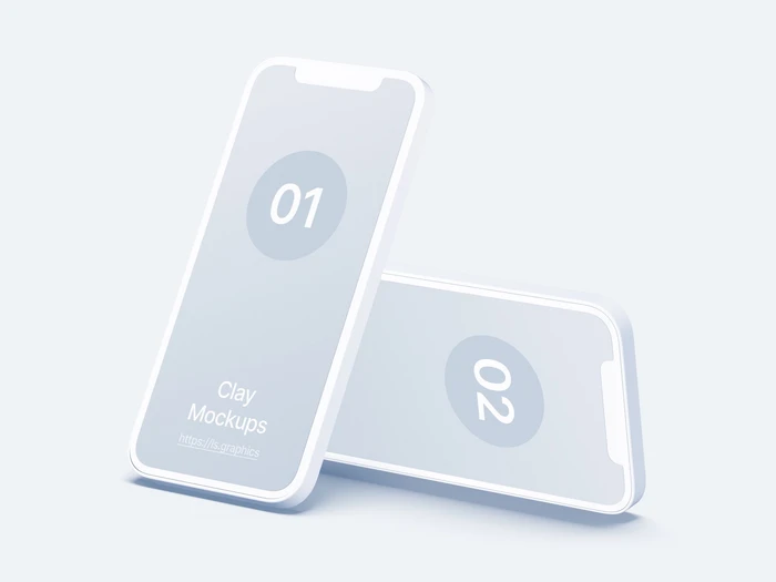 iPhone 12 Pro Clay Mockups, 04