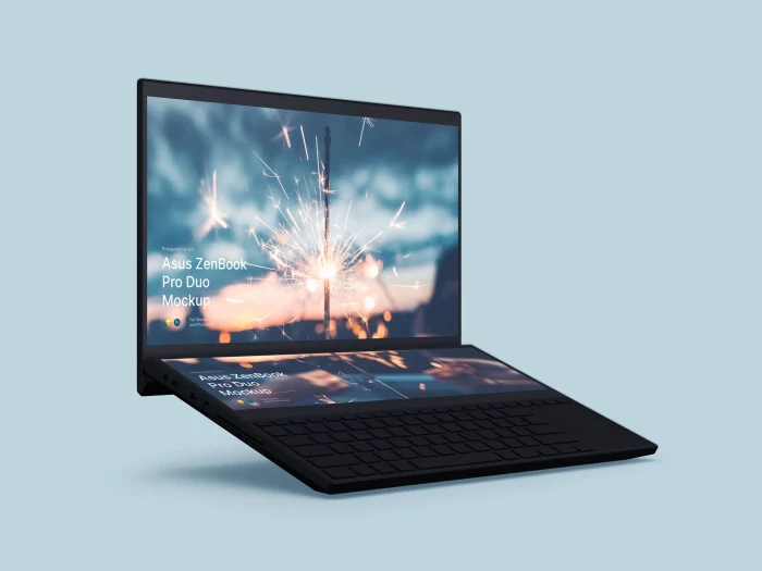 Free ZenBook Pro Duo Mockup