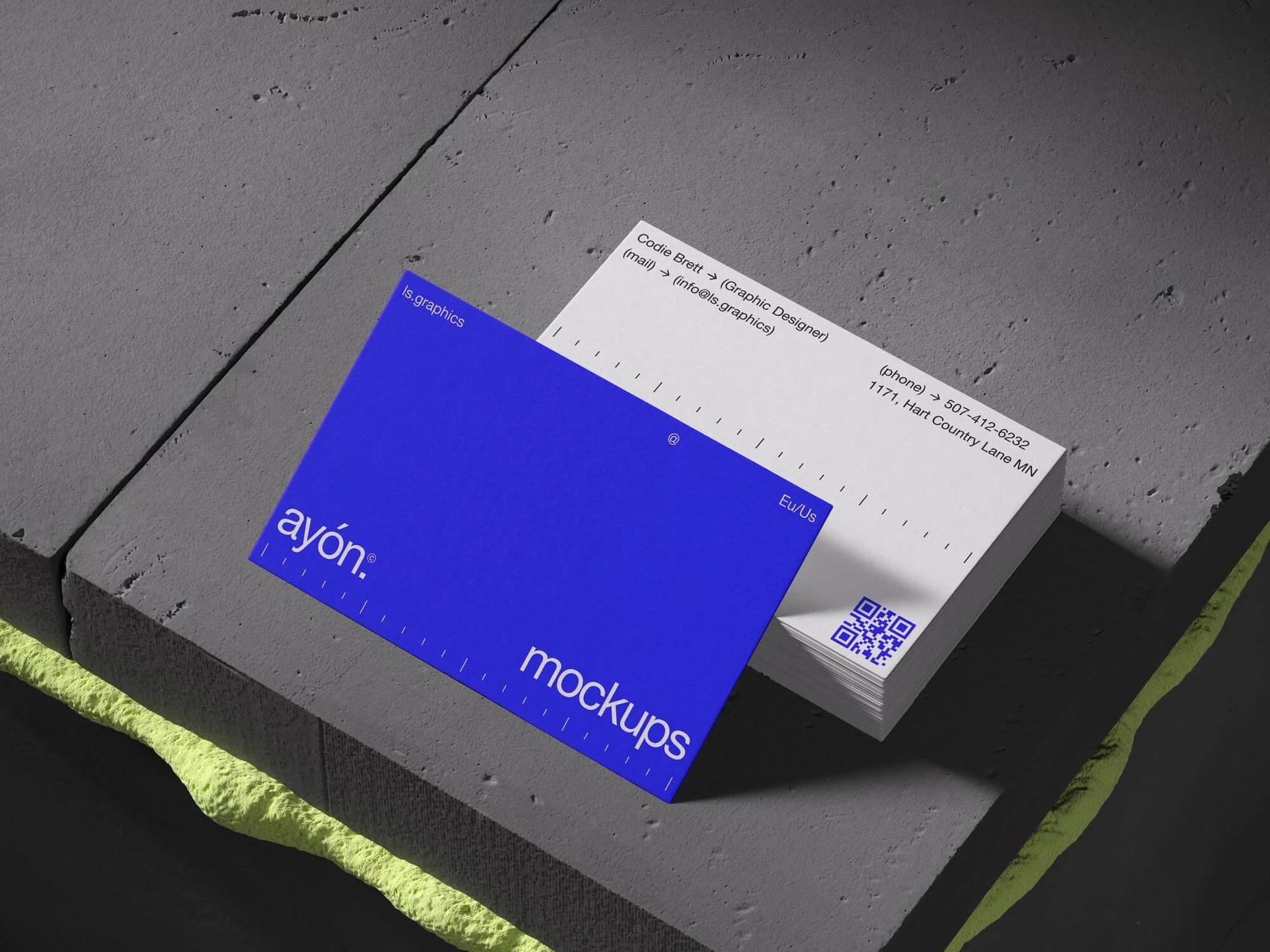 Ayon, Business Card Mockups, EU, 15 1