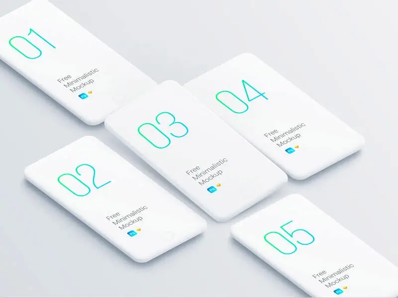 Minimalistic Smartphones Mockups