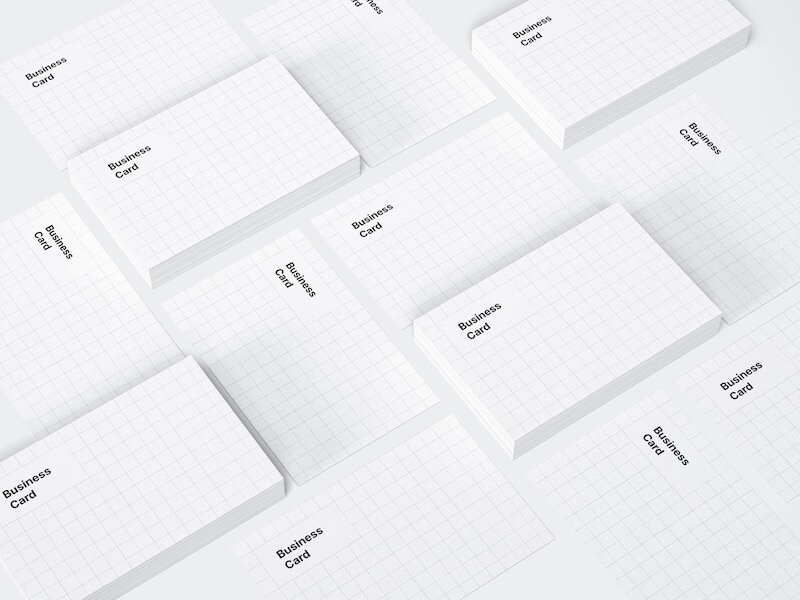 Business Card Mockups, EU-Angled, 16