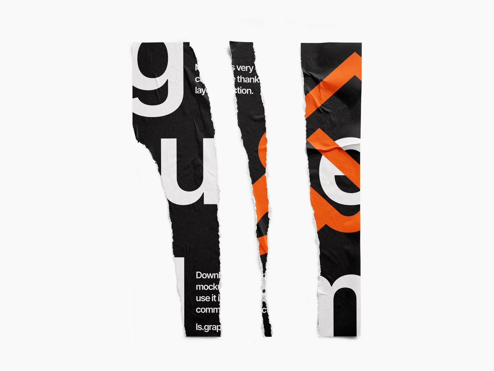 Glued Paper Mockup, US, Textured, 2 1