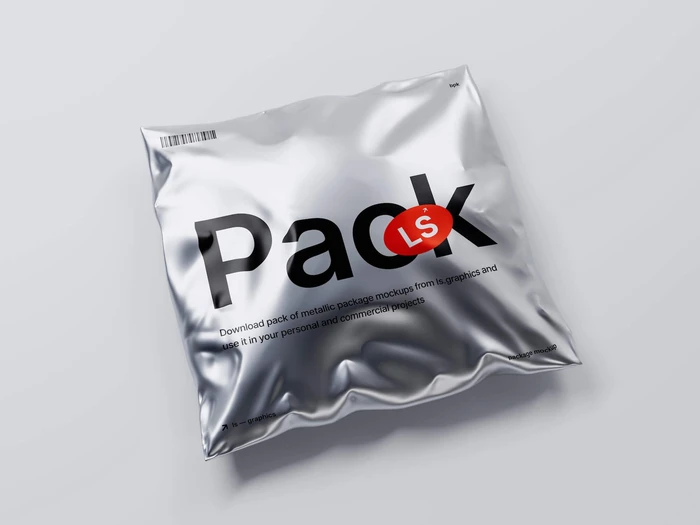Metallic Packaging Mockup, 01