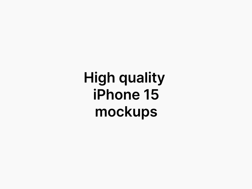 iPhone 15 Mockups 2