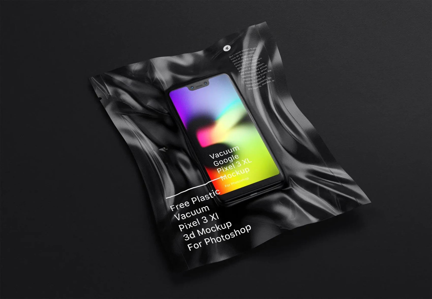 Free Vacuum Plastic Pixel 3 XL Mockup 1