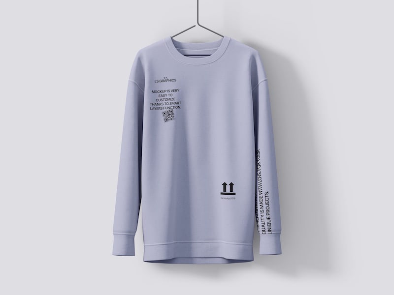 Sweatshirt hanging mockup, 02