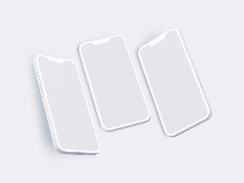 iPhone 14 Clay Mockup, 12