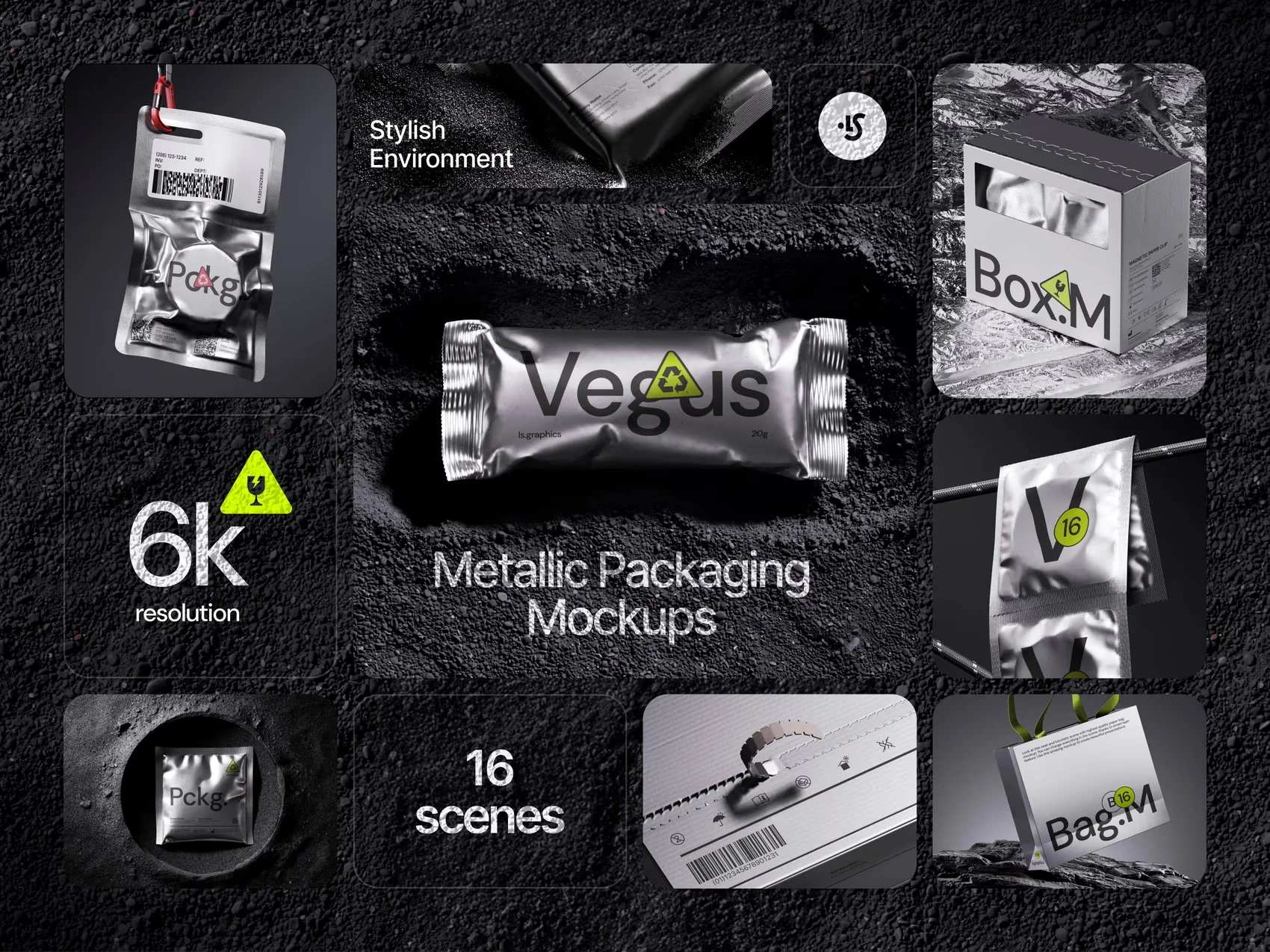 Vegus, Metallic Package Mockups 2