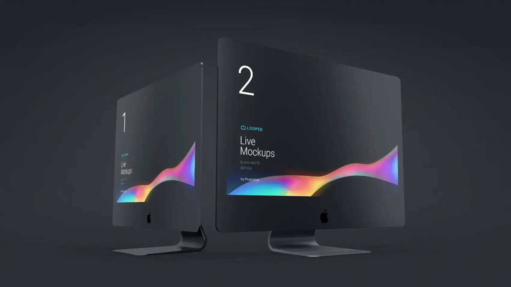 8 Black Clay Apple Devices Mockups