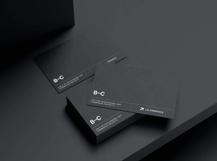 Free Realistic Customizable Business Card Mockup