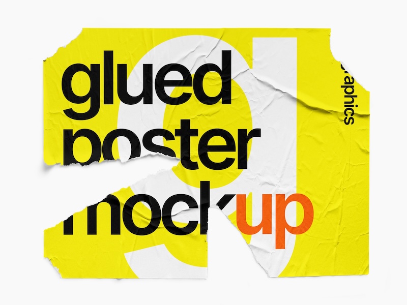 Glued Paper Mockup, US, Simple, 14