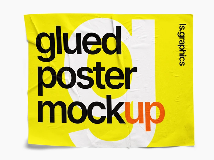 Glued Paper Mockup, US, Textured, 14