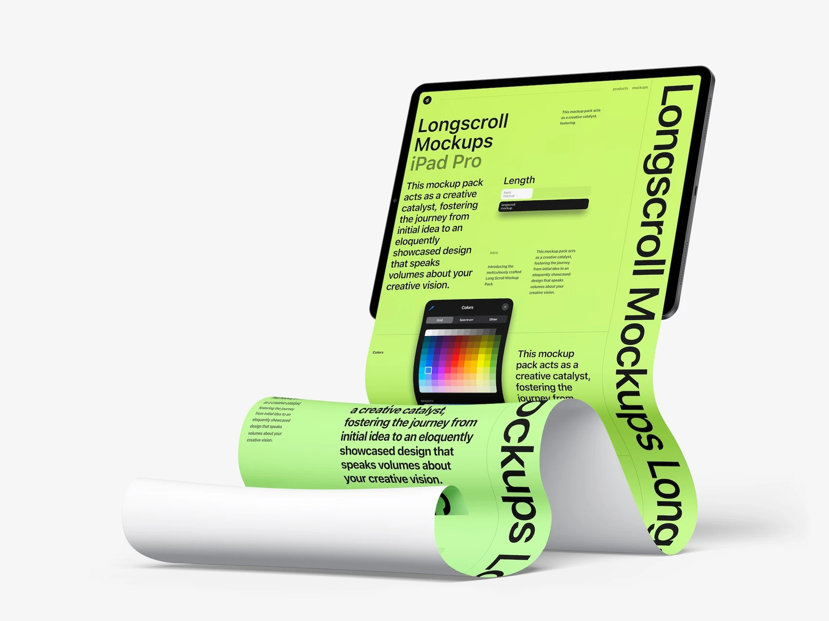 iPad and iPhone Longscroll Mockup, 003 1