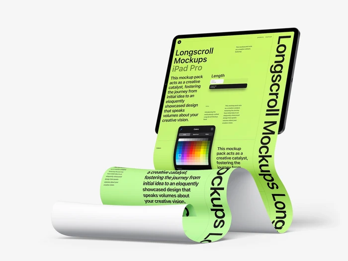 iPad and iPhone Longscroll Mockup, 003