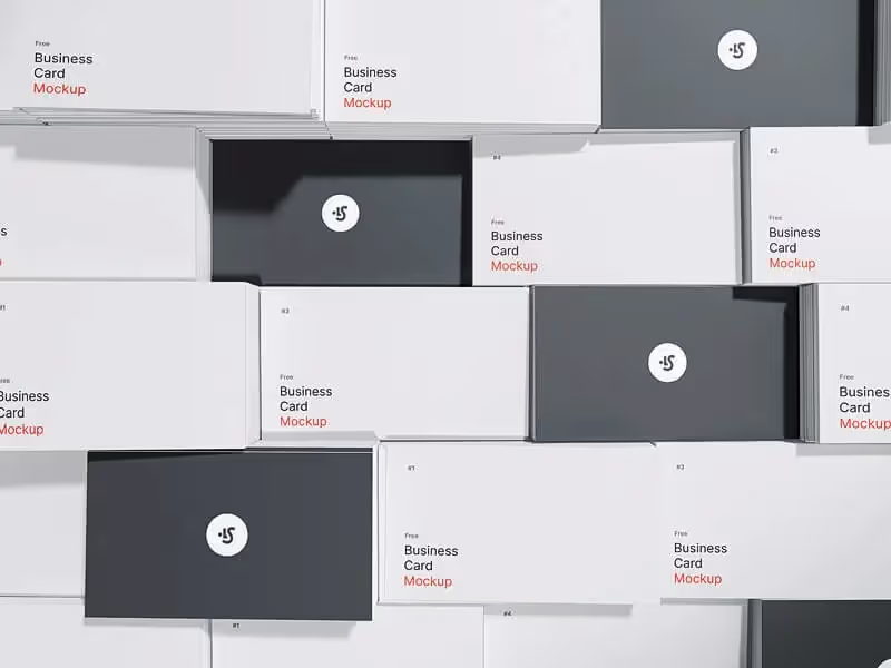 Stack of Free Business Card Mockups
