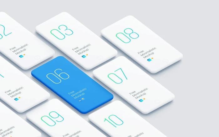 Minimalistic Smartphones Mockups