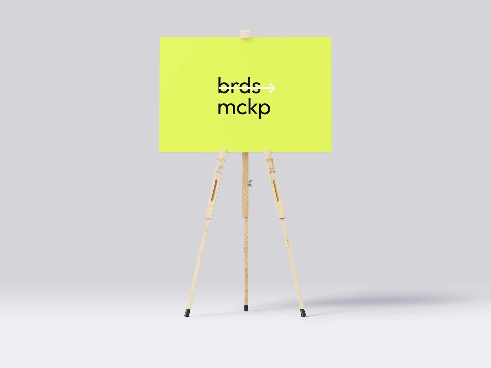 Realistic Sign Mockup Mounted on a Tripod, Isolated, 22 1
