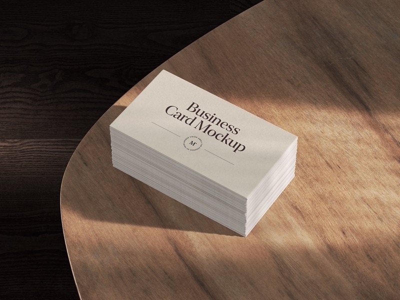 Muele, Business Card Mockups in Perspective View, US, Scene 15