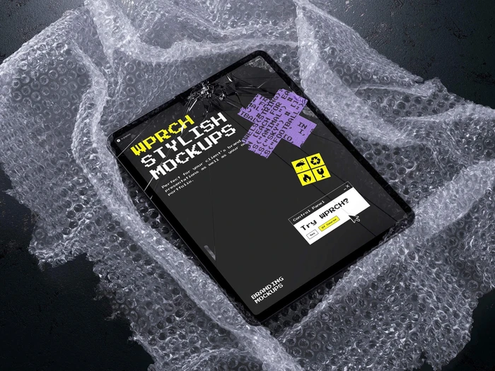 Bvge, iPad Pro Mockup and Bubble Wrap, 07