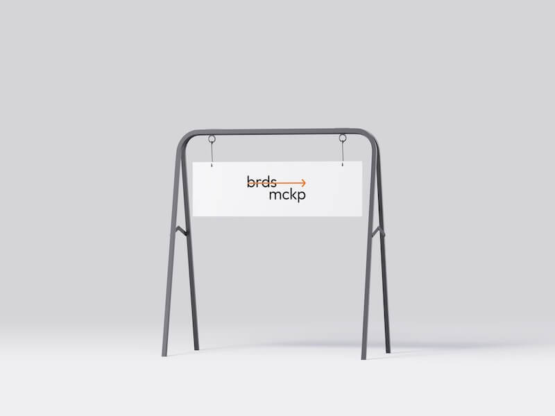 Creative Hanging Sign Mockup, Isolated, 19