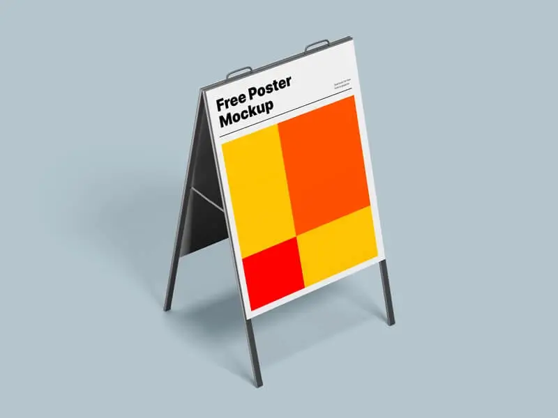 Two A-Stand Poster Mockups