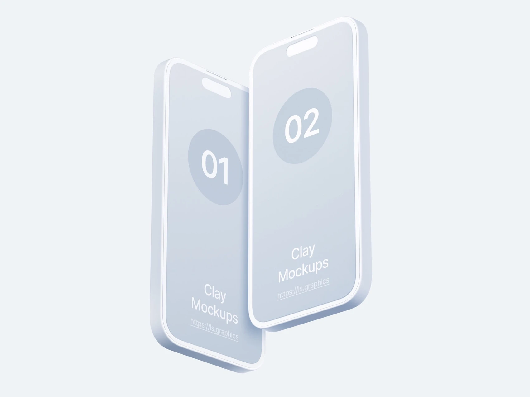 iPhone 14 Pro Clay Mockups, 12 1