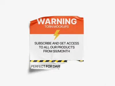 Torn Sticker Mockups