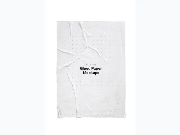 Glued Paper Mockup, EU Textured, 01