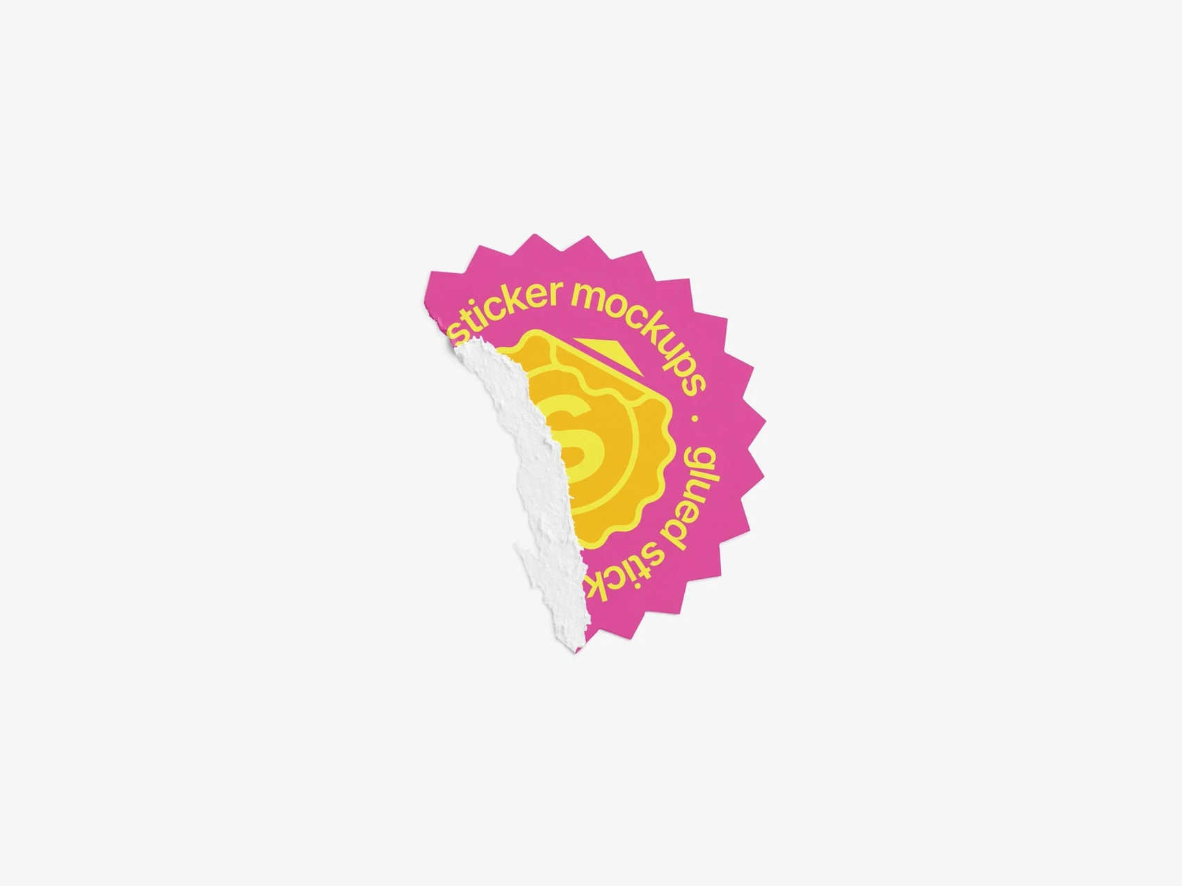 Torn Sticker Mockup, Scene 22 1