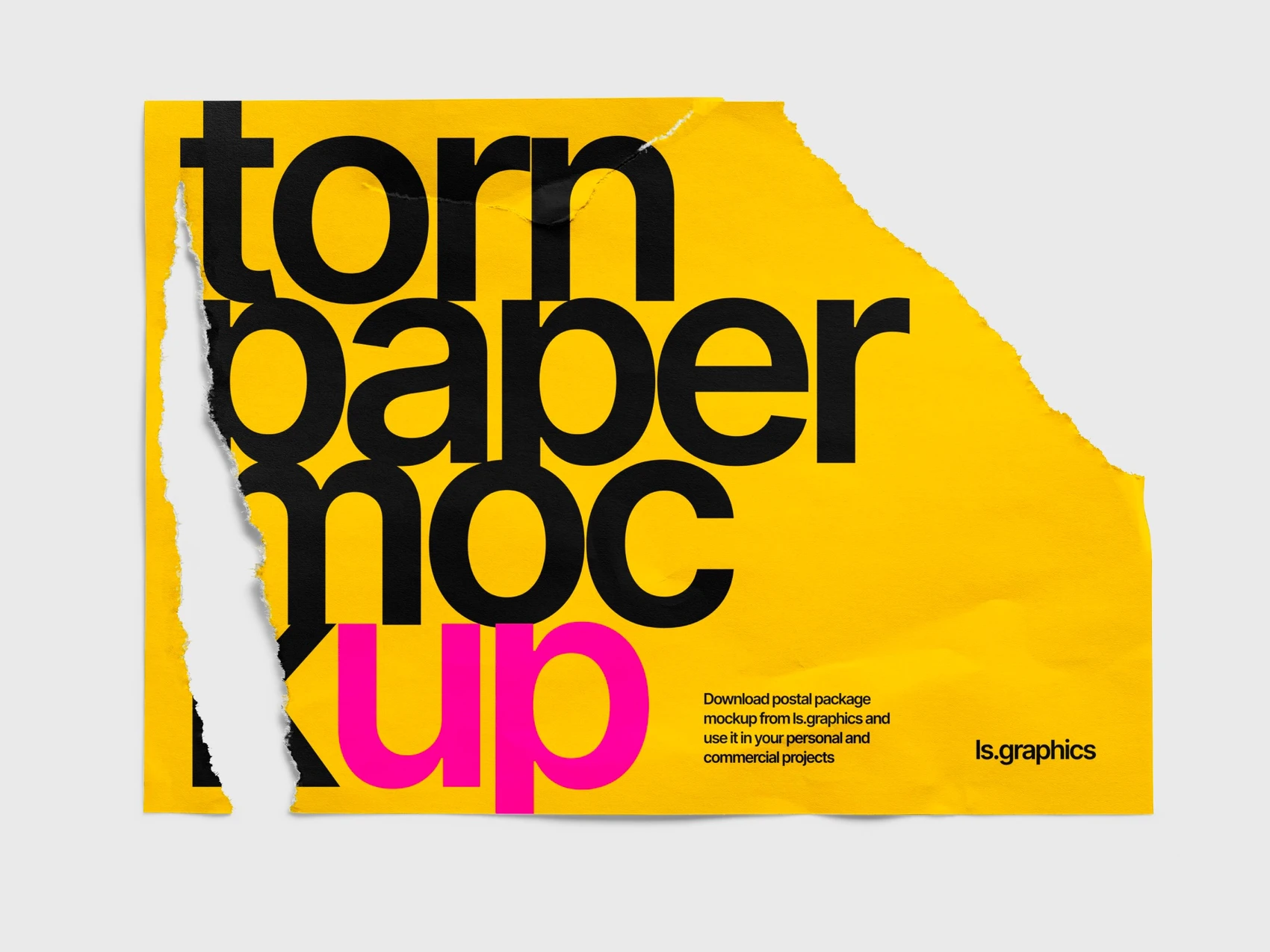 Torn Simple Poster Mockup, EU, 04 1