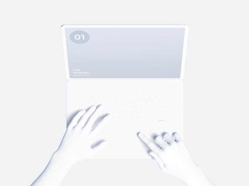 Hands Clay Mockups, 05