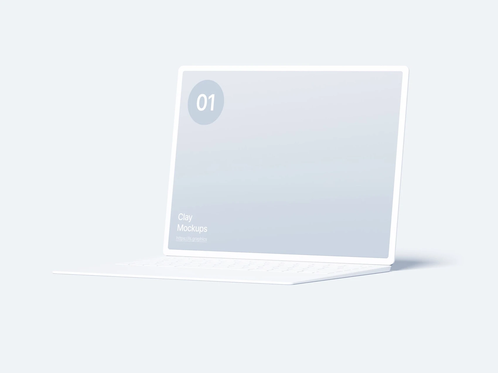 Laptop Clay Mockups, 03 1