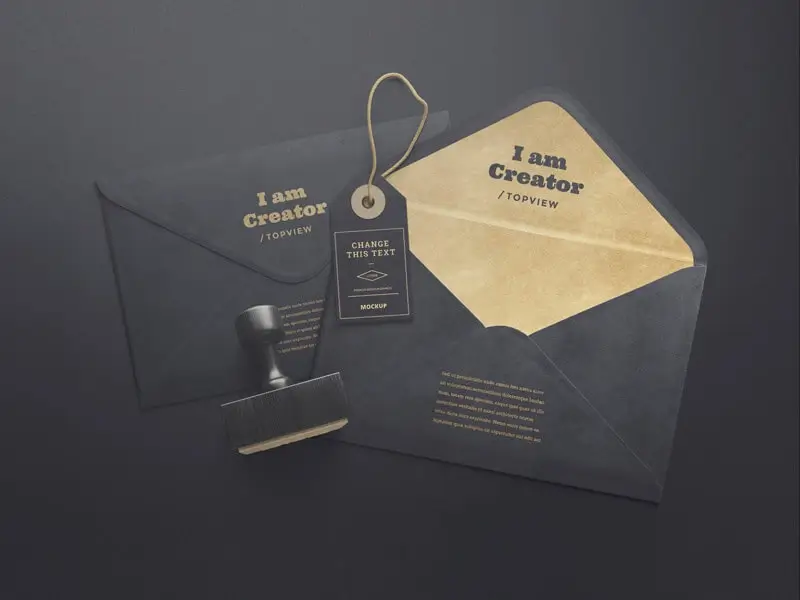 Envelope and Tag Mockups