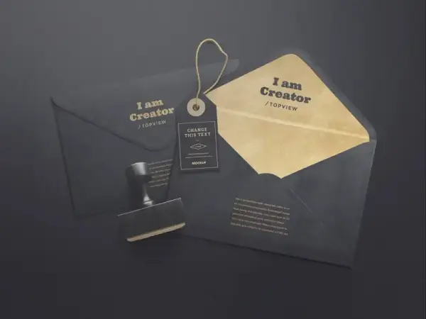 Envelope and Tag Mockups