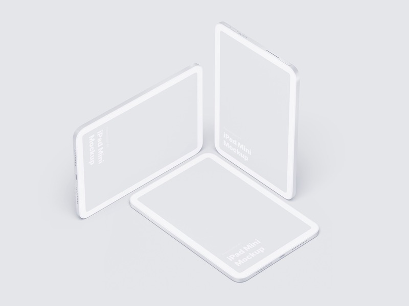 iPad Mini Clay Mockups, 14